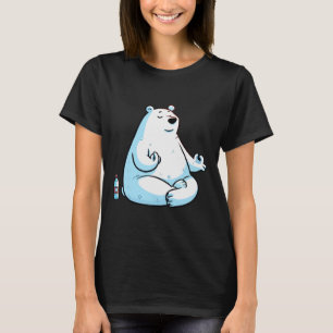 Camiseta Meditación Oso Polar Postura de Yoga Relajante Ani