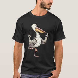 Camiseta Meditación Pelícano Postura de Yoga Relajante Anim