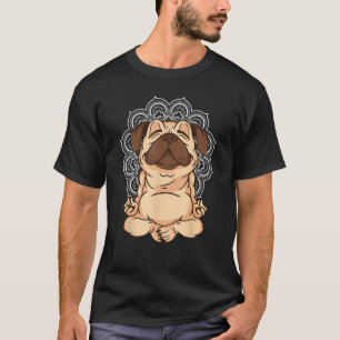 Camiseta Meditación Pug Perros Buda Zen Maestra de Yoga Pug