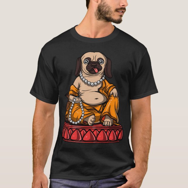 Camiseta Meditación Pug Zen (Anverso)