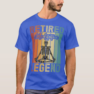 Camiseta Meditación retiradaGracioso Jubilación Retro Skele