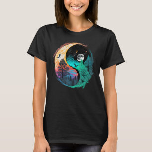 Camiseta Meditación Taoísmo Símbolo Yin Yang en la Naturale