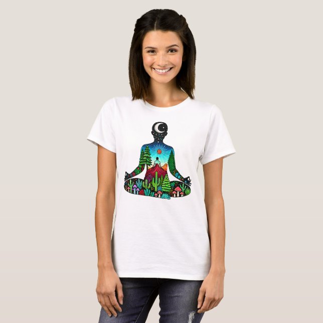 Camiseta meditación y yoga (Anverso completo)