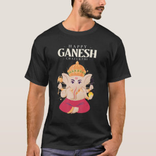 Camiseta Meditación Yoga Hindú Dios Elefante Feliz Genesh C