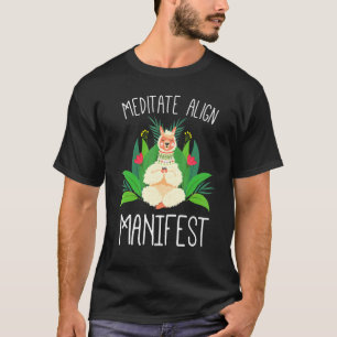 Camiseta Meditar Alinear la Llama Cuta Manifestante Haciend