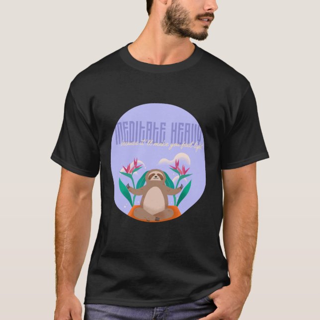 Camiseta Meditar fuerte (Anverso)