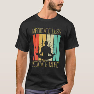 Camiseta Meditar más Namaste Yoga Retro Vintage Meditatia