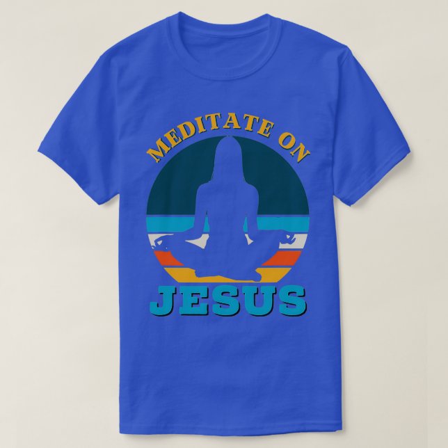Camiseta Meditar Sobre Jesús Biblia Verso Yoga (Diseño del anverso)