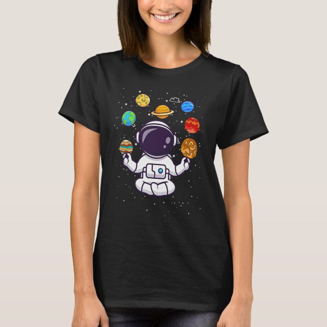 Camiseta Meditating Astronau Astronomy Space Solar System Y (Anverso)
