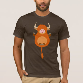 Camiseta Meditating linda de la vaca de la montaña