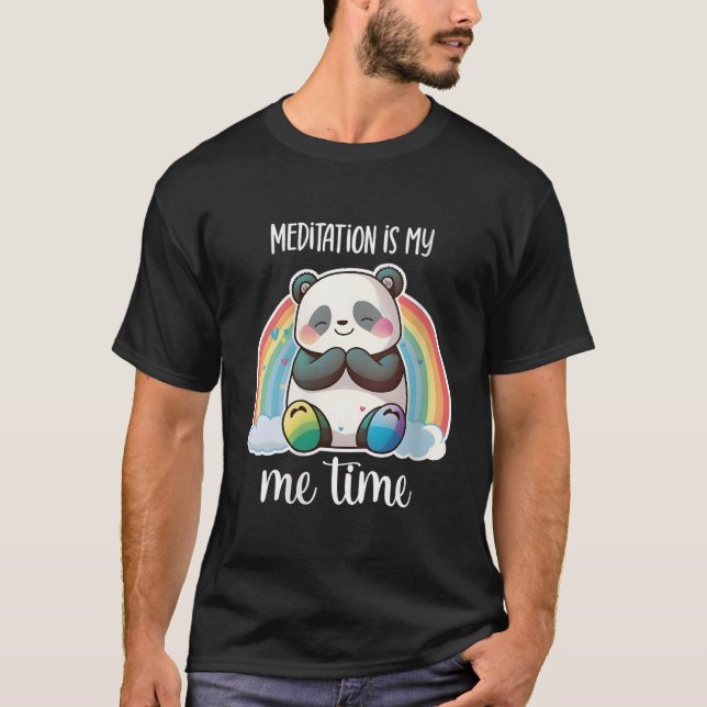 Camiseta Meditating Panda Bear Yoga Meditating Panda Medita (Anverso)