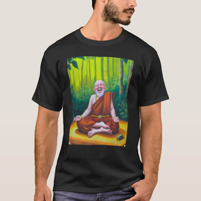 Camiseta Meditation Guru Laughing Zen Buddha Meditation (Anverso)