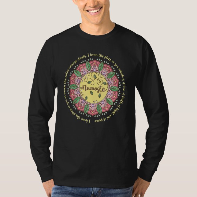 Camiseta Meditation Saying Mandala Yoga Greeting We Are On  (Anverso)