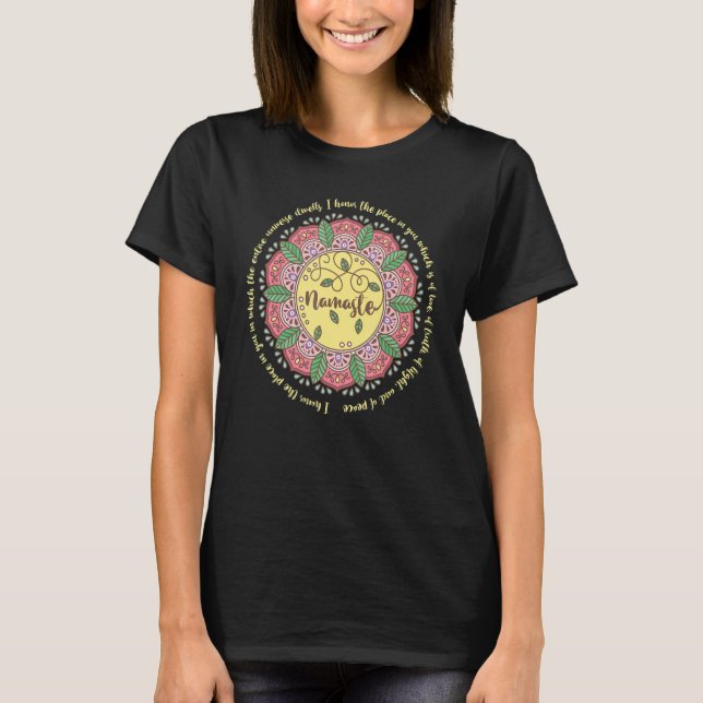 Camiseta Meditation Saying Mandala Yoga Greeting We Are On  (Anverso)