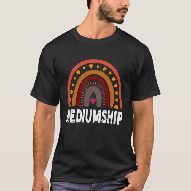 Camiseta Mediumship Colorful Rainbow for Therapists (Anverso)