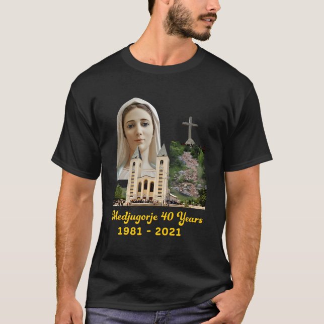 Camiseta Medjugorje 40 Años Nuestra Señora Reina De La Paz (Anverso)