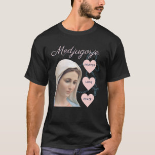 Camiseta Medjugorje Rosary Oración Amor Paz Madre Bendita