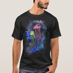 Camiseta Medusa abstracta de neón