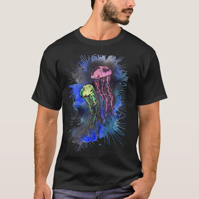 Camiseta Medusa abstracta de neón (Anverso)
