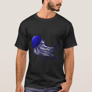 Camiseta medusa bioluminiscente, medusa yin yang