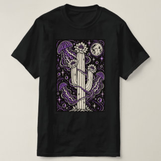 Camiseta medusa cactus cósmico