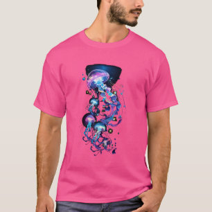 Camiseta Medusa de aguamalas azules marinas del océano