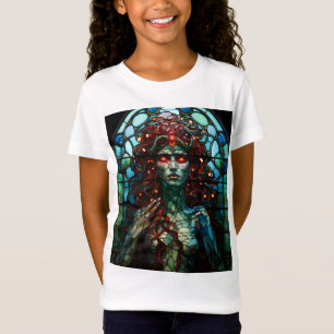 Camiseta Medusa - Estilo Tiffany de la ventana de vidrio ma