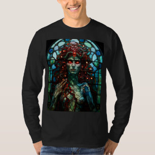 Camiseta Medusa - Estilo Tiffany de la ventana de vidrio ma