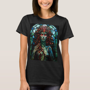 Camiseta Medusa - Estilo Tiffany de la ventana de vidrio ma