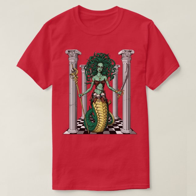 Camiseta Medusa Gorgon, diosa griega (Diseño del anverso)
