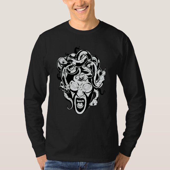 Camiseta Medusa Head Snake Hair Mythology Ancient Greek (Anverso)