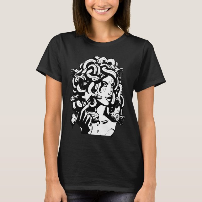 Camiseta Medusa Head Snake Hair Mythology Old Lov (Anverso)