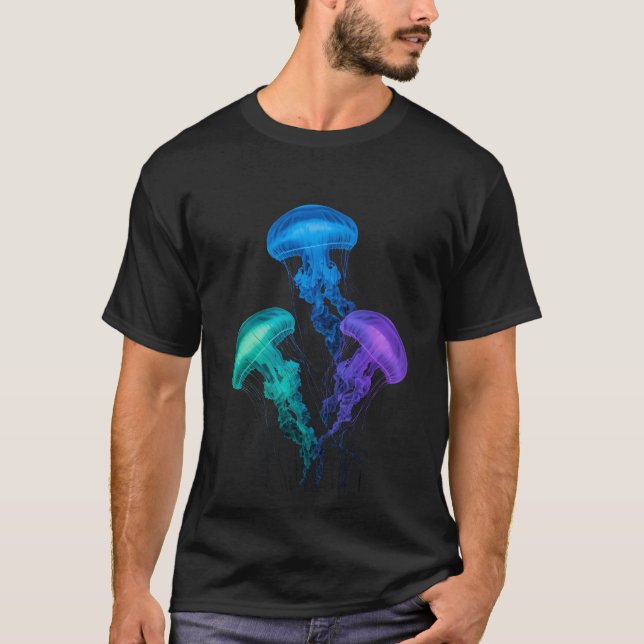 Camiseta Medusa luminiscente abismo (Anverso)