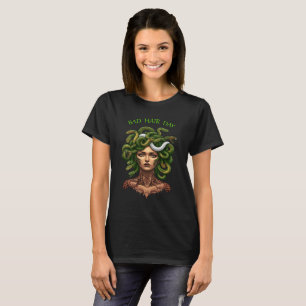 Camiseta Medusa Serpiente Blanca Mal Día de Pelo
