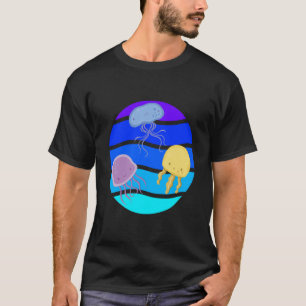 Camiseta Medusa Submarina De Mar Vida De Océano Animales Li
