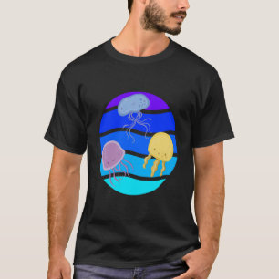 Camiseta Medusa Submarina Lindo Mar Vida Animal F