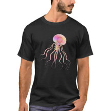 Medusa translúcida rosa