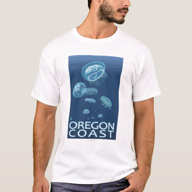 Camiseta Medusas de la costa de Oregon (Anverso)