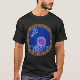Camiseta Medusas en el Azul Profundo