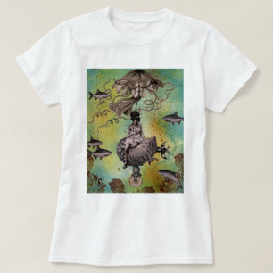 Camiseta Medusas submarinas de Steampunk