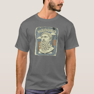 Camiseta Meduso Snake Barba Divertida Mitología Griega Arte