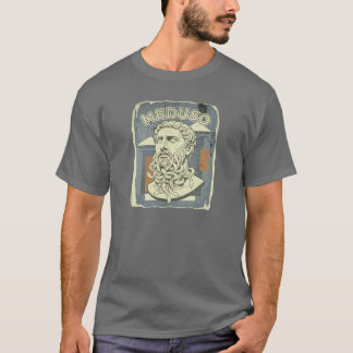 Camiseta Meduso Snake Barba Divertida Mitología Griega Arte