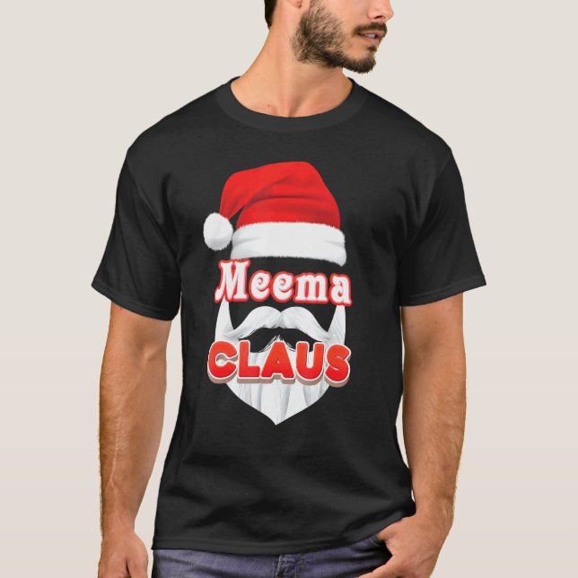 Camiseta Meema Claus Navidades Santa Face Merry Ugly Sweet (Anverso)
