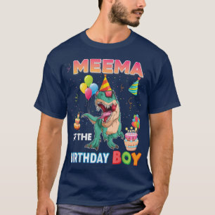 Camiseta Meema Of The Birthday Boy Dinosaur Cake Matching F