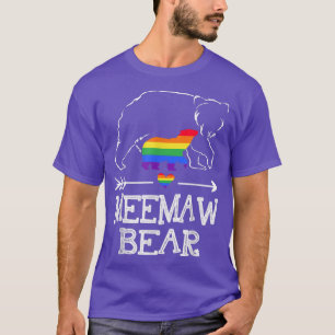 Camiseta Meemaw Bear Proud Aunt Rainbow Flag LGBT Pride Mon