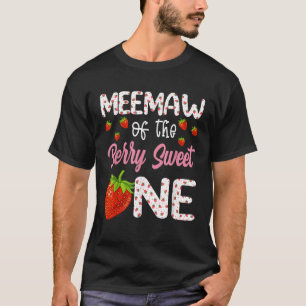Camiseta Meemaw De Berry Sweet One Strawberry First Bir