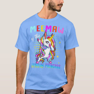 Camiseta Meemaw of the Birthday Princess Girl Dabbing Unico
