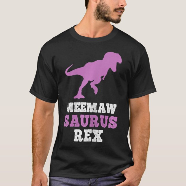 Camiseta Meemaw-saurus Rex Dino Dinosaurio Meemawsaurus Div (Anverso)