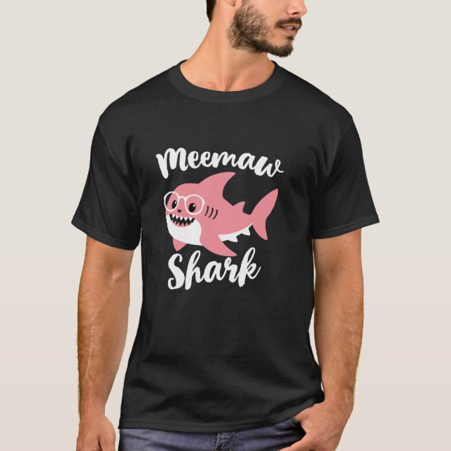 Camiseta MeeMaw Tiburón Día de la Madre Abuela Divertida Me (Anverso)