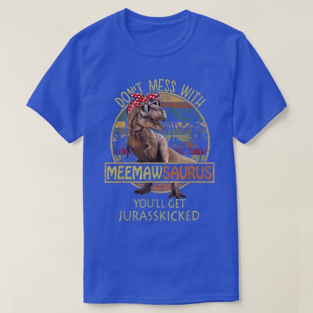Camiseta Meemawsaurus T Re Meemaw Saurus Dinosaur Mom Gift  (Diseño del anverso)